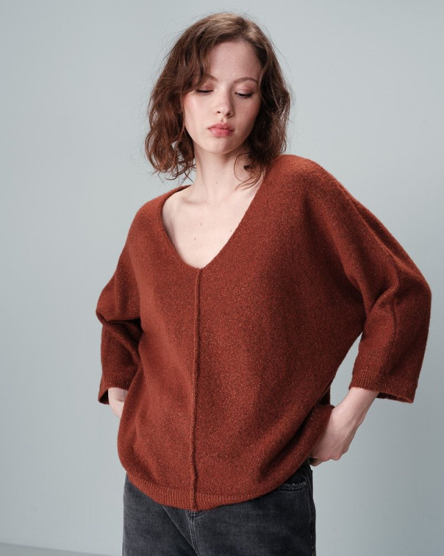 Pull oversize Nadir GRACE & MILA Caramel