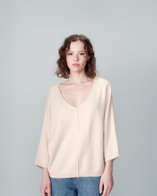 Pull oversize Nadir GRACE & MILA Beige