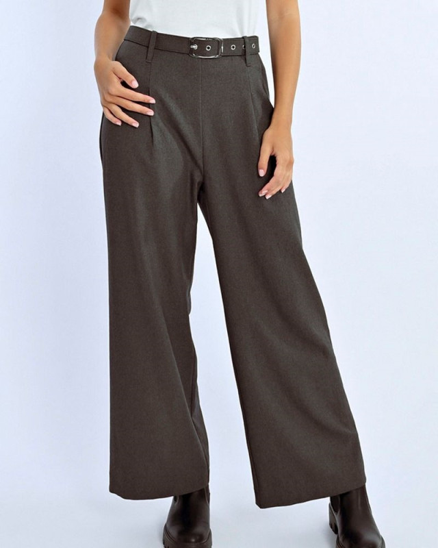 Pantalon large LILI SIDONIO Gris foncé