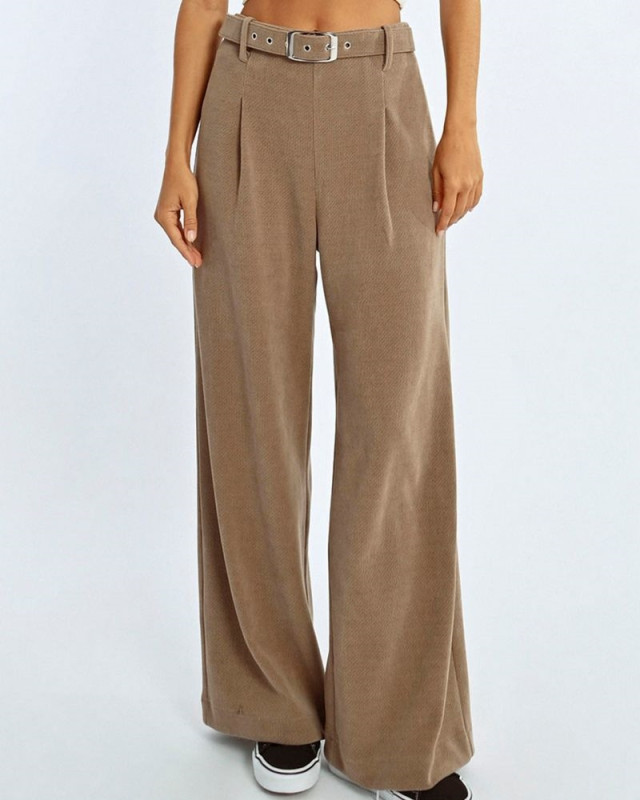 Pantalon large LILI SIDONIO Taupe