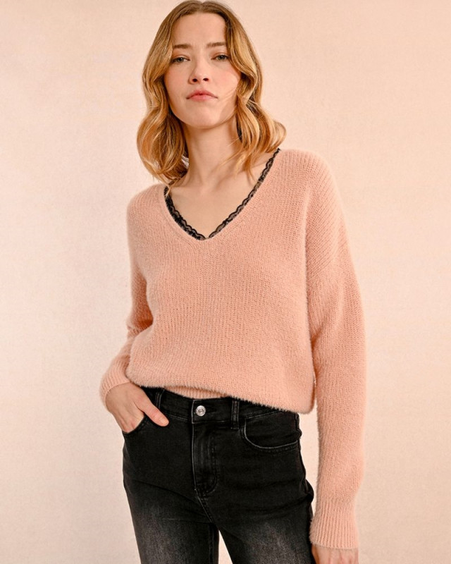 Pull en maille MOLLY BRACKEN Vieux rose