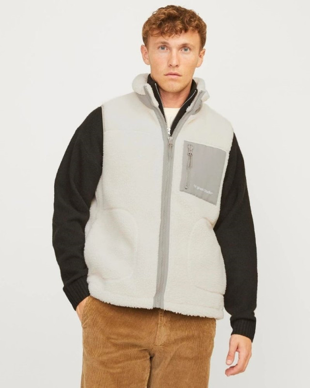 Gilet sans manches Jorvesterbro JACK & JONES Ecru