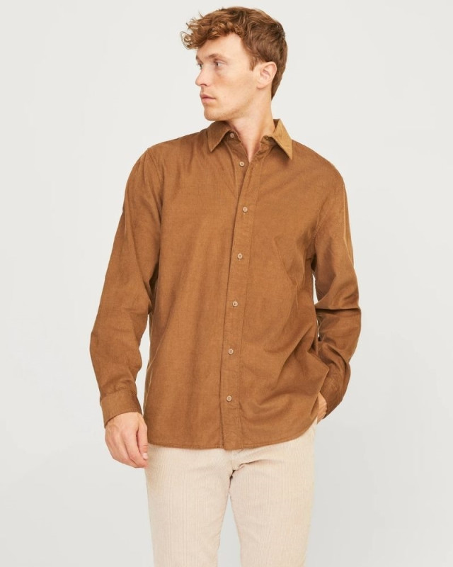 Chemise en velours Jprccregent JACK & JONES Camel