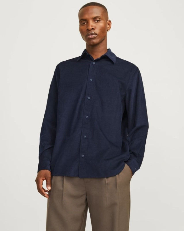 Chemise en velours Jprccregent JACK & JONES Bleu marine