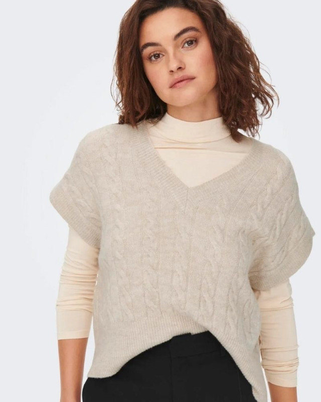 Pull sans manche Melody ONLY gris