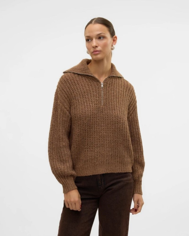 Pull col camionneur Maple VERO MODA Marron