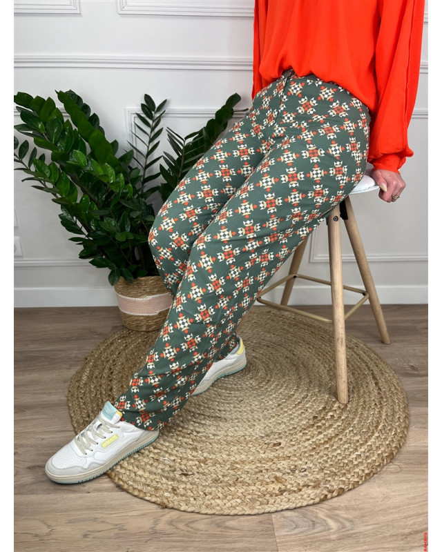 Pantalon Zugi VILA Vert canard