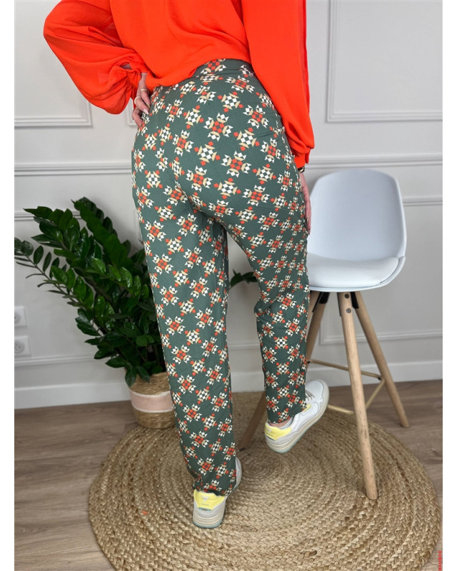 Pantalon Zugi VILA Vert canard