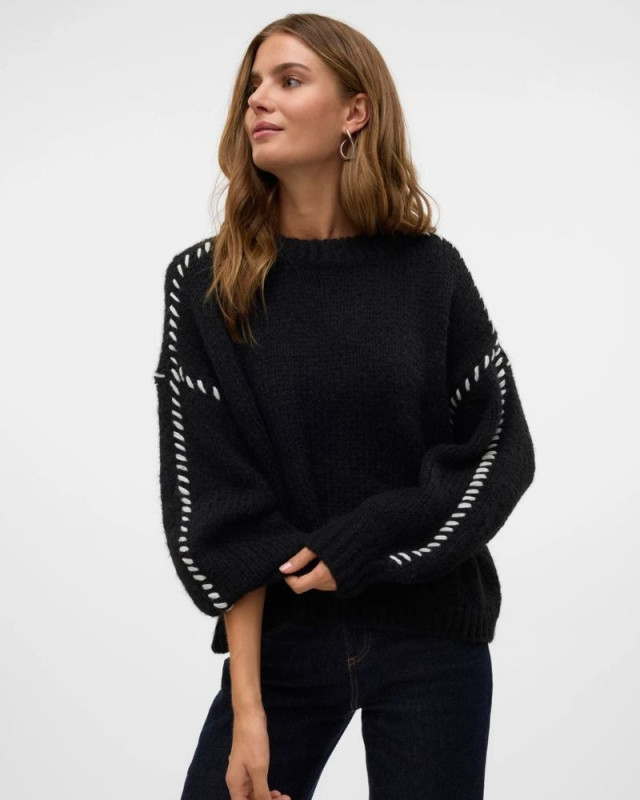 Pull oversize Feng VERO MODA Noir