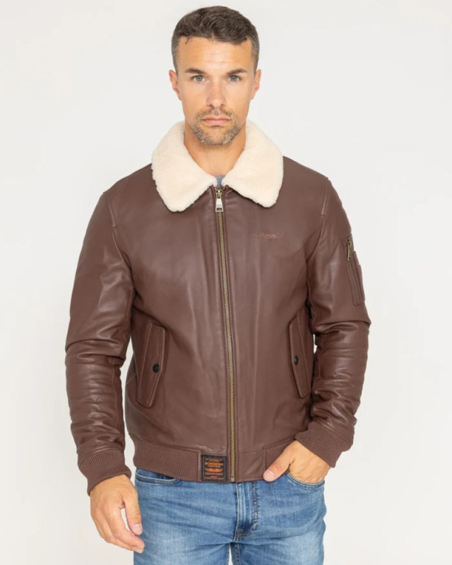 Blouson Iceman BOMBERS Marron