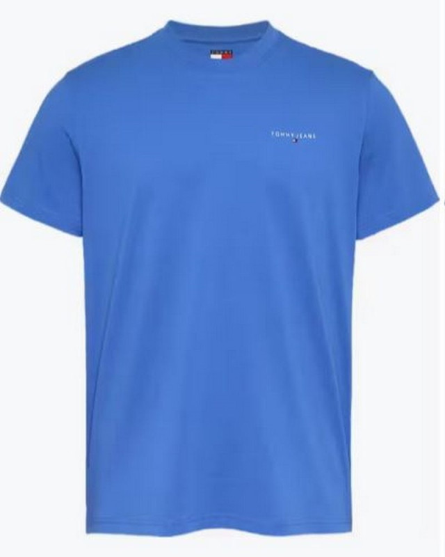 Tee Shirt Slim Linear Chest TOMMY JEANS tempo blue